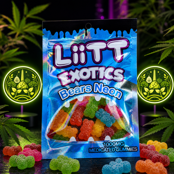LiTT Exotics Bears Neon – 1000MG Gummies