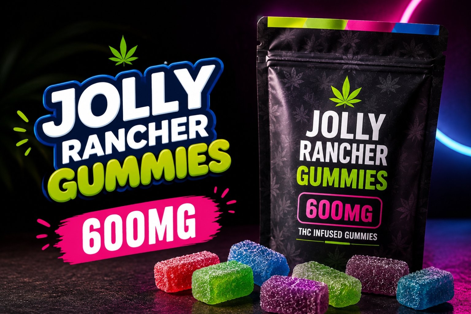 Jolly Rancher Gummies 600MG_ Nostalgia Flavor, Real THC Math