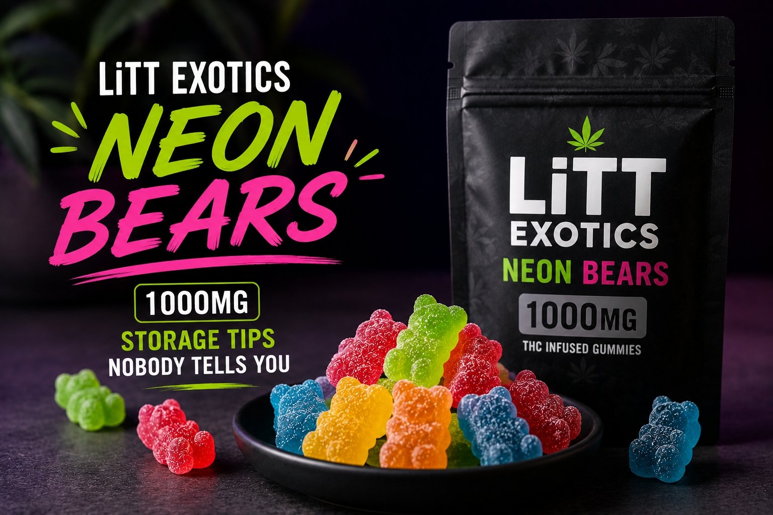 LiTT Exotics Neon Bears 1000MG_ Storage Tips Nobody Tells You