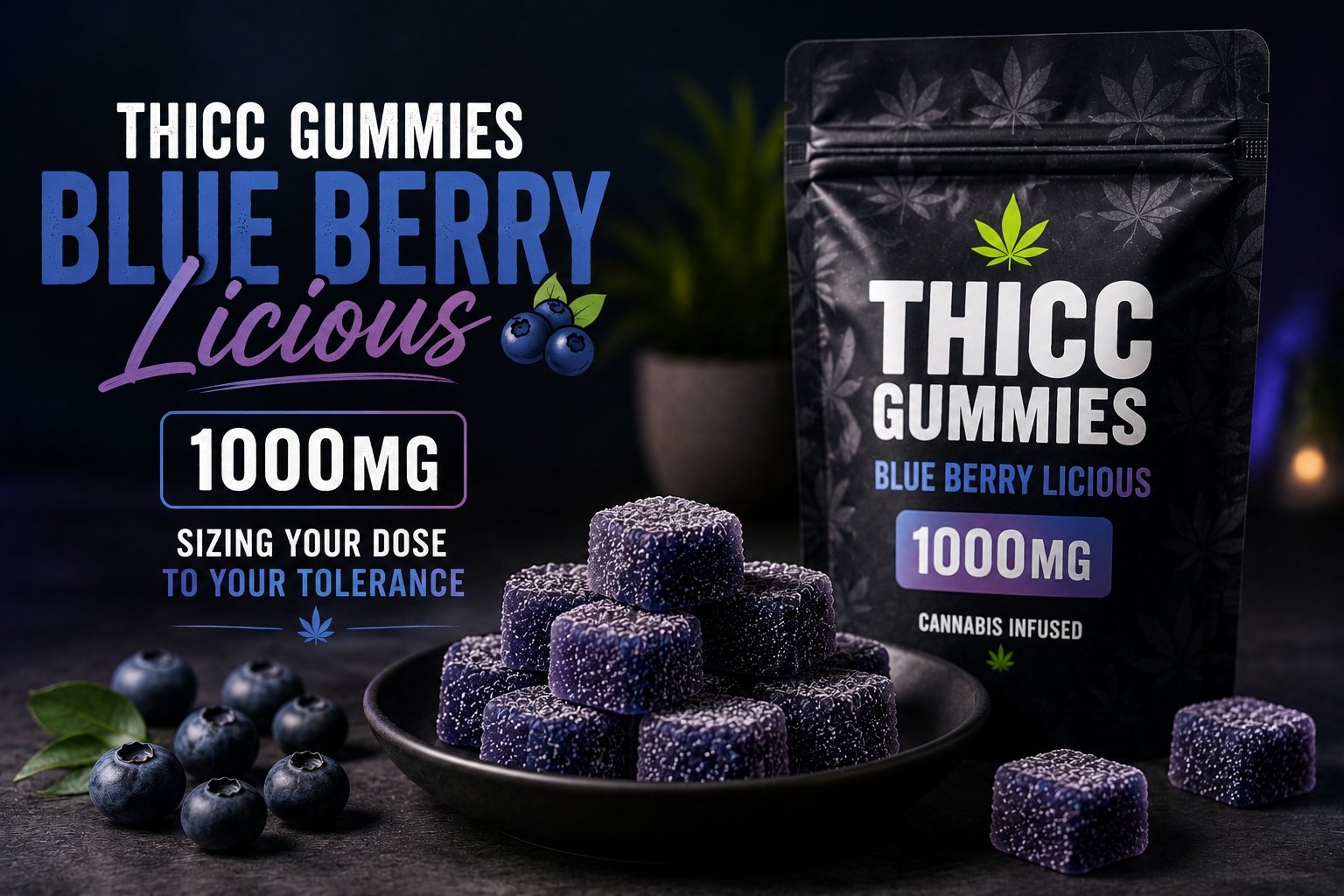 Thicc Gummies Blue Berry Licious 1000MG_ Sizing Your Dose to Your Tolerance